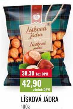LÍSKOVÁ JÁDRA 100g  
