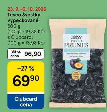 Tesco Švestky vypeckované, 500 g 