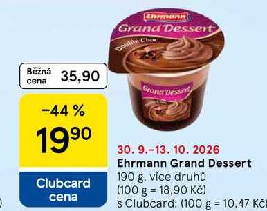 Ehrmann Grand Dessert, 190 g, více druhů