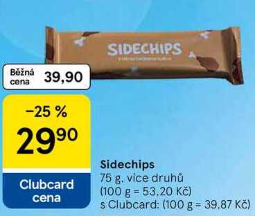 Sidechips, 75 g, více druhů