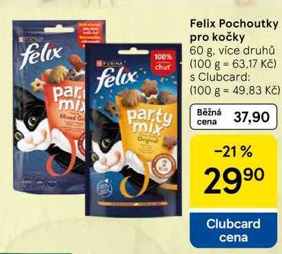 Felix Pochoutky pro kočky, 60 g, více druhů 