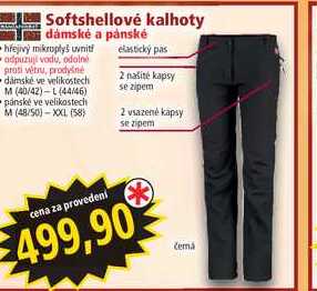Softshellové kalhoty