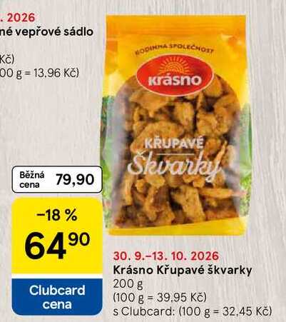 Krásno Křupavé škvarky, 200 g 
