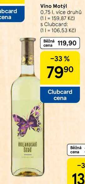 Víno Motýl, 0.75 l