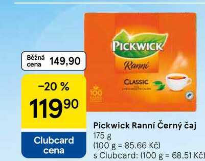 Pickwick Ranní Černý čaj, 175 g