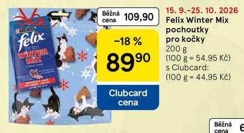 Felix Winter Mix pochoutky pro kočky, 200 g 