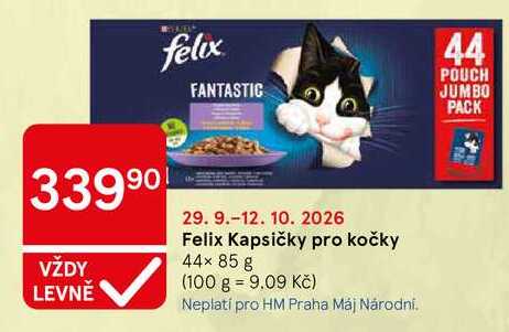 Felix Kapsičky pro kočky, 44× 85 g