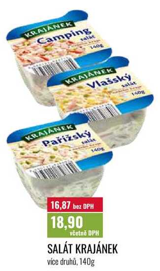 SALÁT KRAJÁNEK více druhů, 140g 