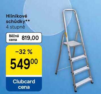 Hliníkové schůdky, 4 stupně