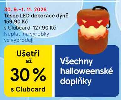 Tesco LED dekorace dýně