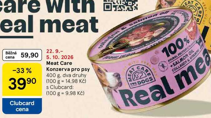 Meat Care Konzerva pro psy, 400 g 