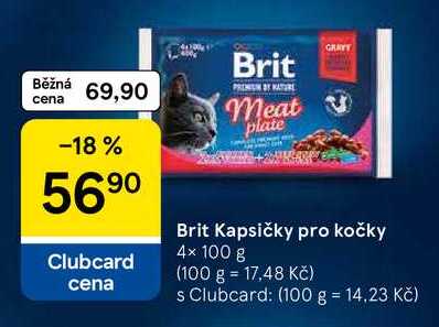Brit Kapsičky pro kočky, 4× 100 g