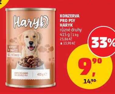 KONZERVA PRO PSY HARYK různé druhy, 415 g