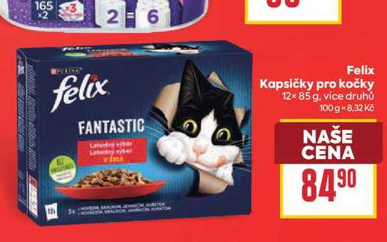 Felix Kapsičky pro kočky 12× 85 g
