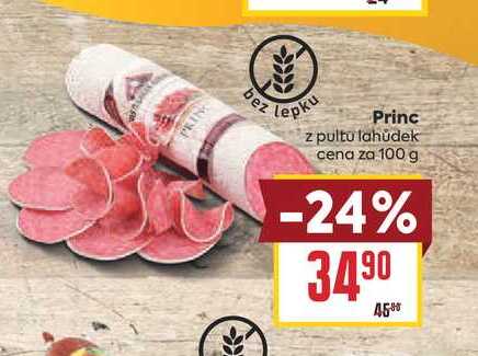 Princ z pultu lahůdek cena za 100 g 