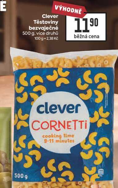Clever Těstoviny bezvaječné 500 g