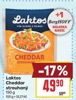 Laktos Cheddar strouhaný 150 g