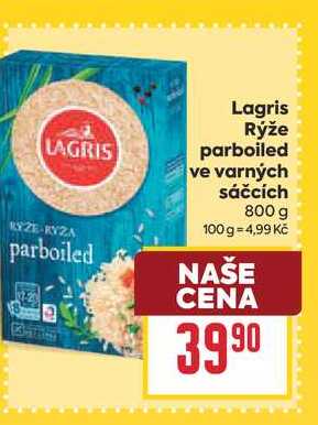 Lagris Rýže parboiled ve varných sáčcích 800 g 