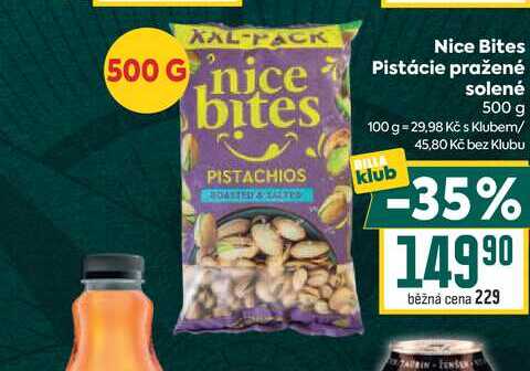 Nice Bites Pistácie pražené solené 500 g