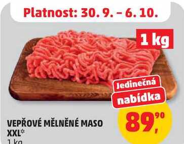VEPŘOVÉ MĚLNĚNÉ MASO XXL, 1 ka 