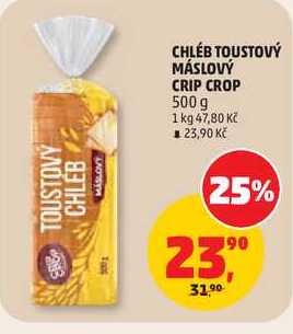 CHLÉB TOUSTOVÝ MÁSLOVÝ CRIP CROP, 500 g