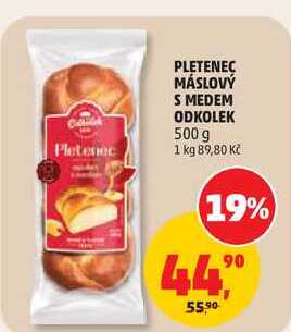 PLETENEC MÁSLOVÝ S MEDEM ODKOLEK, 500 g 