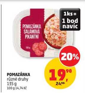 POMAZÁNKA různé druhy, 135 g