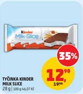 TYČINKA KINDER MILK SLICE, 28 g
