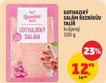 GOTHAJSKÝ SALÁM ŘEZNÍKŮV TALÍŘ krájený, 100 g