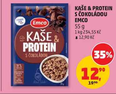 KAŠE & PROTEIN S ČOKOLÁDOU EMCO, 55 g