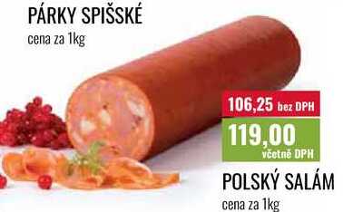 POLSKÝ SALÁM cena za 1kg