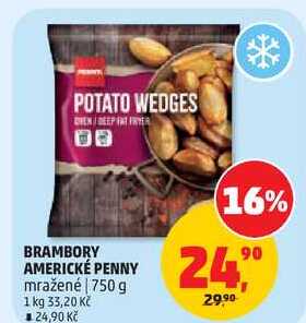BRAMBORY AMERICKÉ PENNY mražené, 750 g