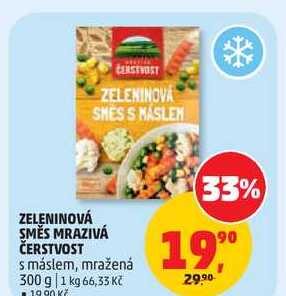 ZELENINOVÁ SMĚS MRAZIVÁ ČERSTVOST s máslem, mražená, 300 g