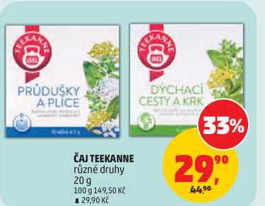 ČAJ TEEKANNE různé druhy, 20g