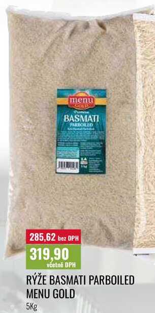 RÝŽE BASMATI PARBOILED MENU GOLD 5Kg 