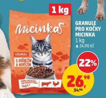 GRANULE PRO KOČKY MICINKA, 1 kg