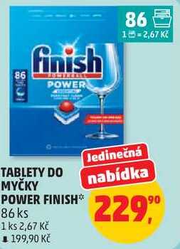 TABLETY DO MYČKY POWER FINISH, 86 ks