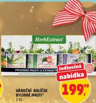 VÁNOČNÍ BALÍČEK BYLINNÉ MASTI, 1 ks