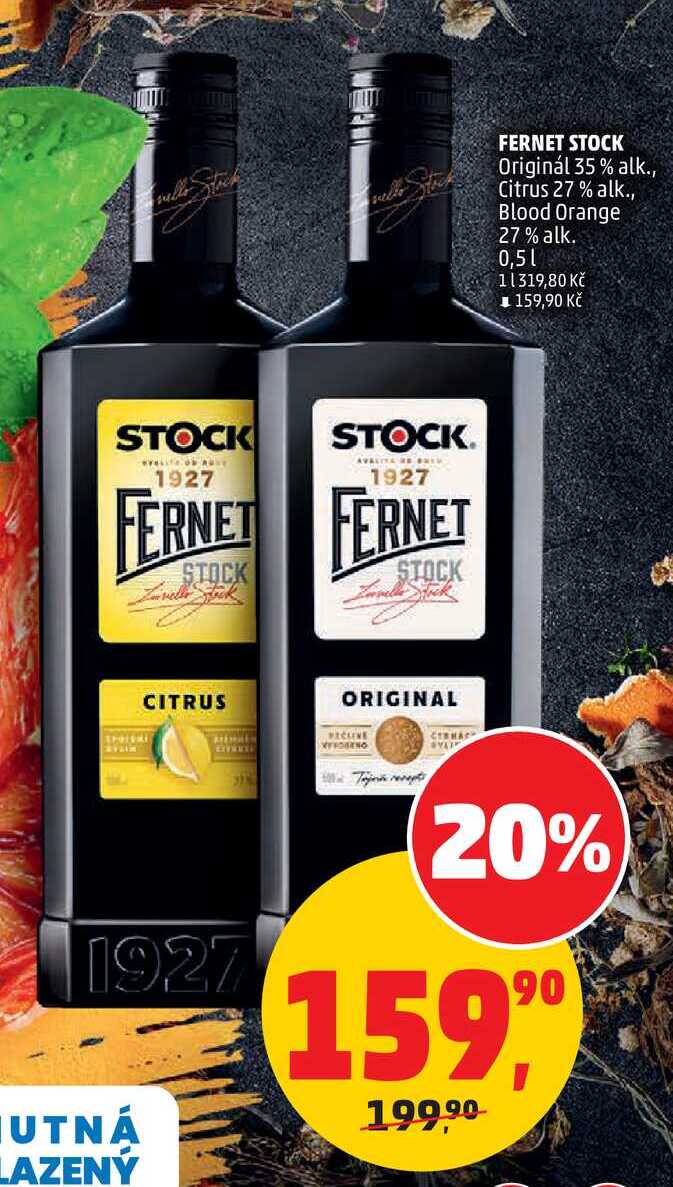 FERNET STOCK Originál 35 % alk., 0,5 l 