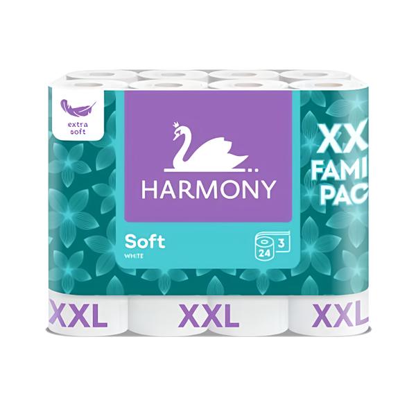 Harmony Toaletní papír Soft White XXL 3vrstvý, 24 rolí
