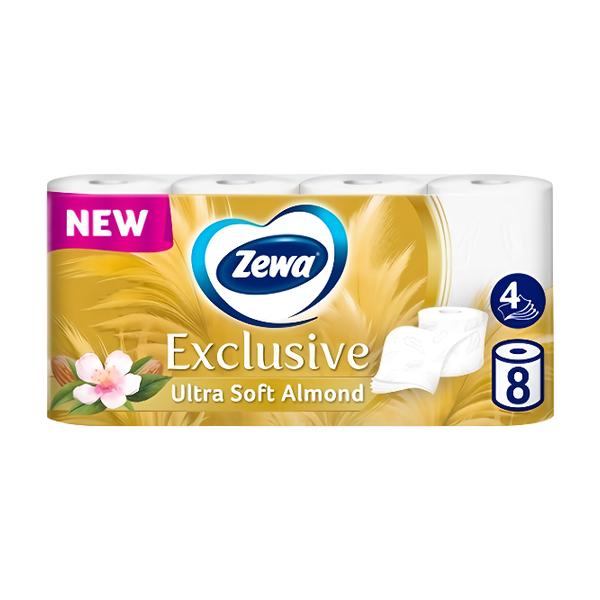 Zewa Exclusive Ultra Soft Almond toaletní papír, 4vrstvý, 8 rolí