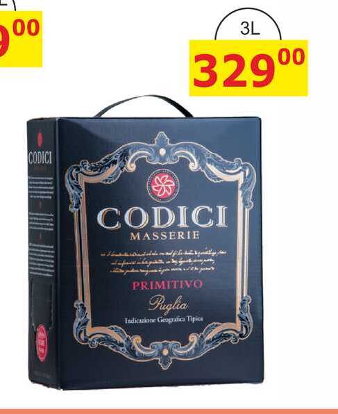 CODICI PRIMITIVO 3l
