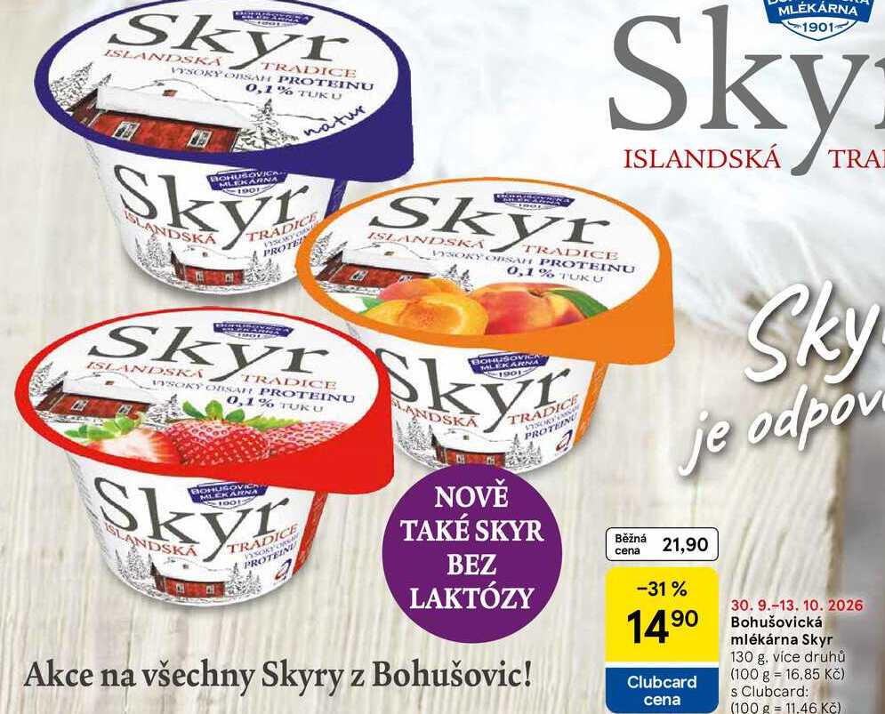 Bohušovická mlékárna Skyr, 130 g 