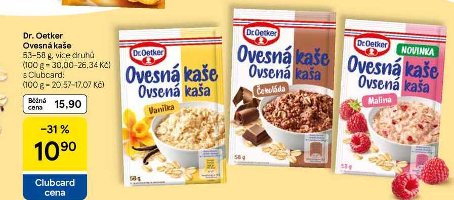 Dr. Oetker Ovesná kaše, 53-58 g, více druhů