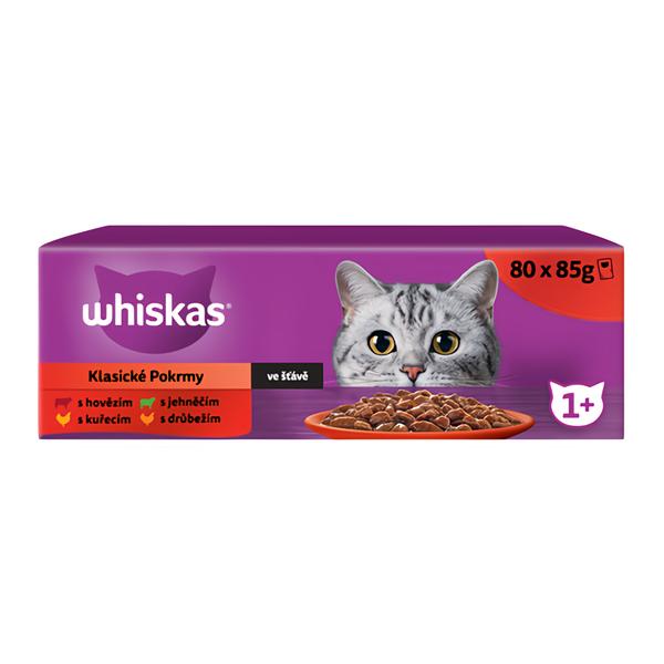Whiskas Kapsičky klasický výběr ve šťávě pro dospělé kočky 80x85g