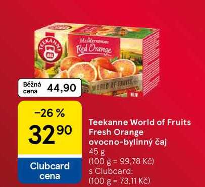 Teekanne World of Fruits Fresh Orange ovocno-bylinný čaj, 45 g 