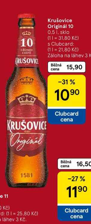 Krušovice Originál 10, 0,5 l