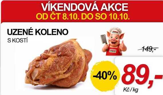 UZENÉ KOLENO S KOSTÍ, 1 kg