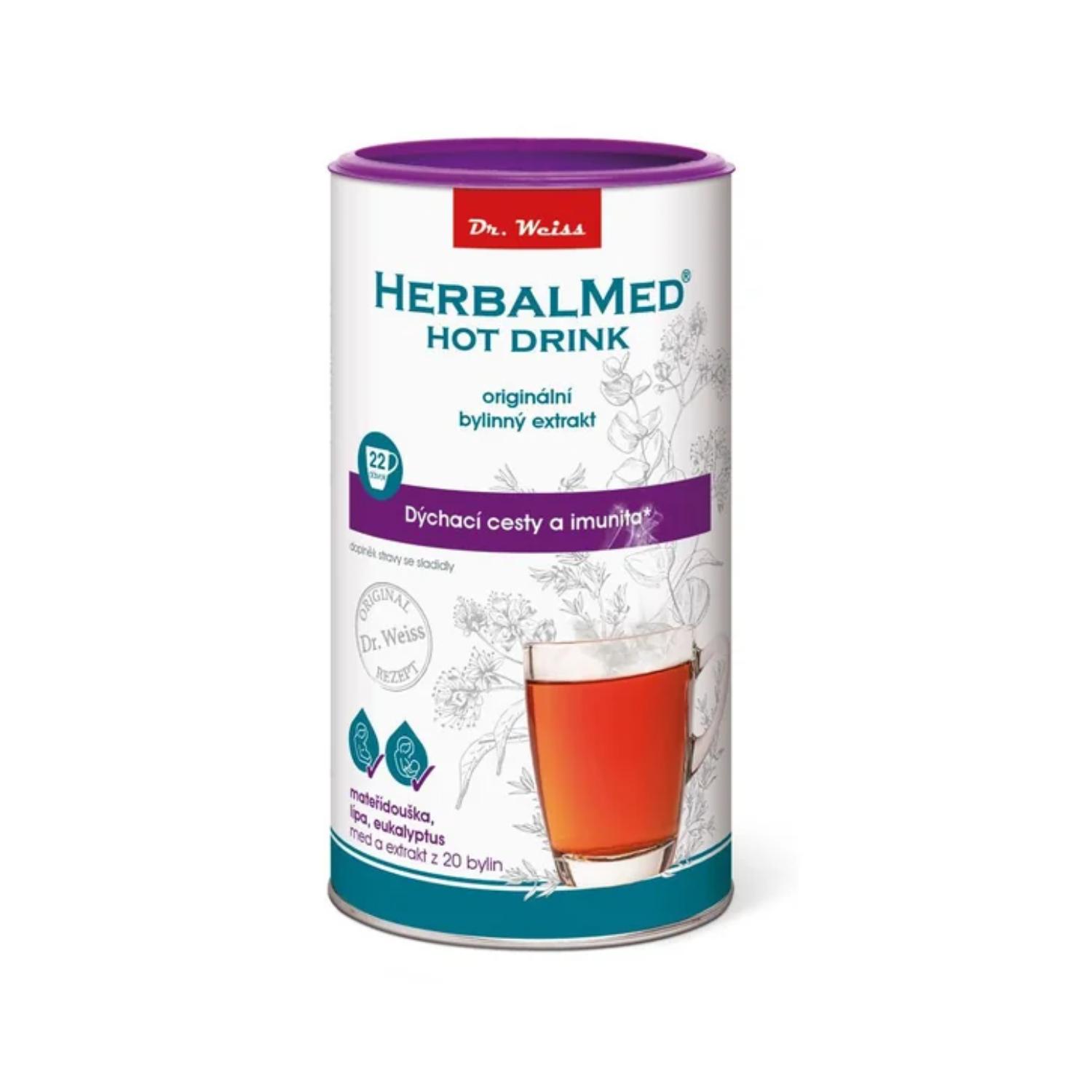 Dr. Weiss HerbalMed Hot Drink dýchací cesty a imunita 180 g