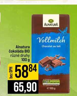 Alnatura čokoláda BIO různé druhy 100 g
